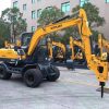 Máy xúc đào bánh lốp 55 Hải Âu Xinyuan gầu 0.3m3